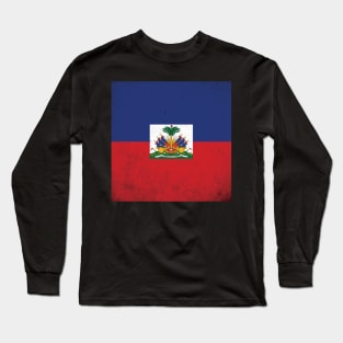 Celebrating Haitian Independence with the Vibrant Flag Long Sleeve T-Shirt